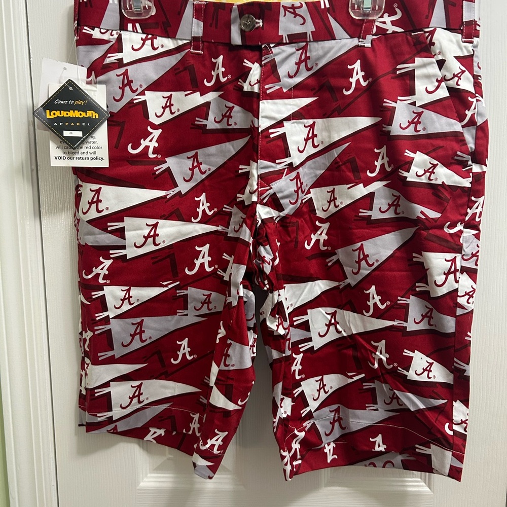 ROLL TIDE  Crimson and White Graphic Shorts (loudmouth)